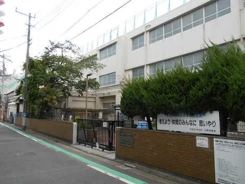 鷹番小学校体育館の校舎外観