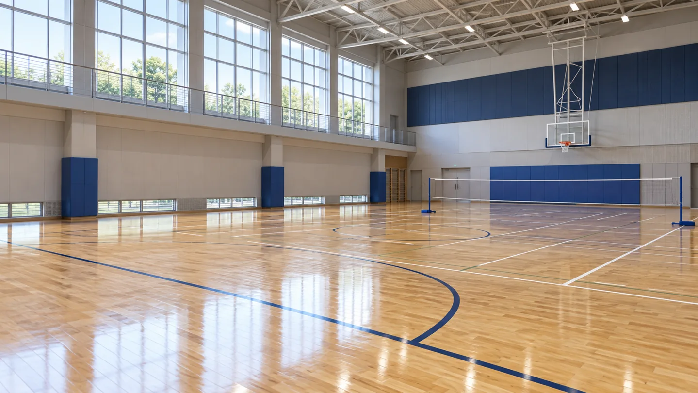 光が差し込む体育館のイメージ